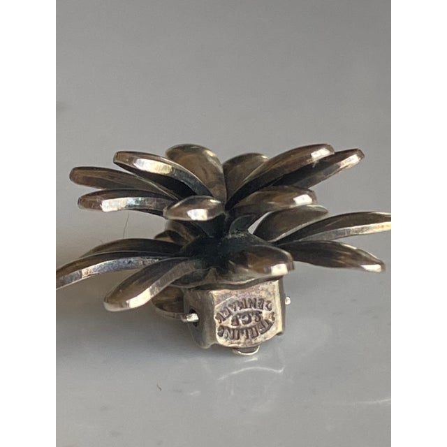 Silver Sterling Silver Earrings by S. Christian Fogh (Denmark) For Sale - Image 8 of 8