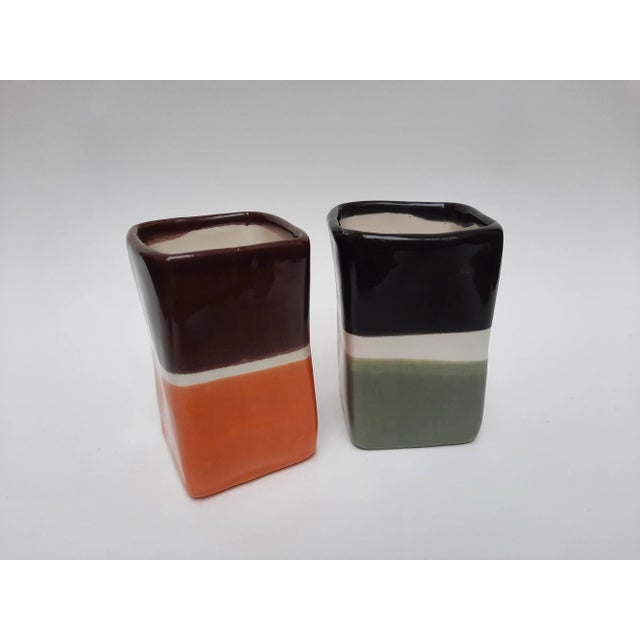 Cube Cups with White Center from Amodino Milano, Set of 2 For Sale - Image 4 of 4