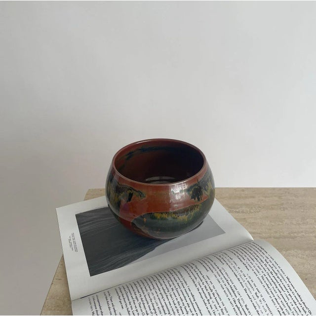 Studio Pottery Stoneware Bowl in Earthy Tones by Andrew Crouch For Sale - Image 9 of 9