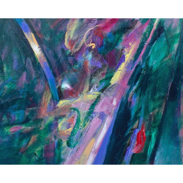 Textile Oil on Canvas Abstract Painting by Robert Berkshire For Sale - Image 7 of 8