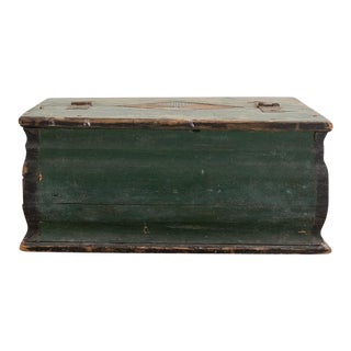 19th Century Pine Painted Swedish Box For Sale