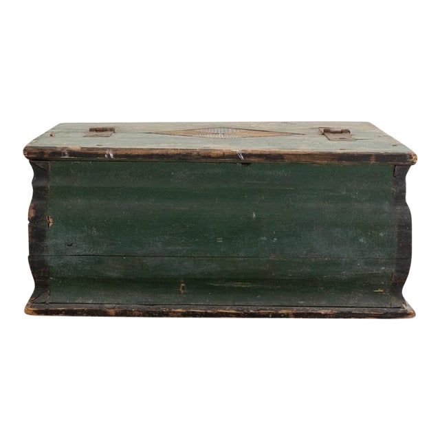 19th Century Pine Painted Swedish Box For Sale