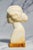 White Lovely Small Hand Carved White Marble Statue Sculpture Woman Bust Profile Antique Art Home Decor For Sale - Image 8 of 12