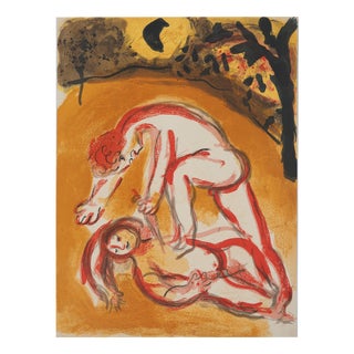 Marc Chagall, The Bible: Cain and Abel, Original Lithograph For Sale