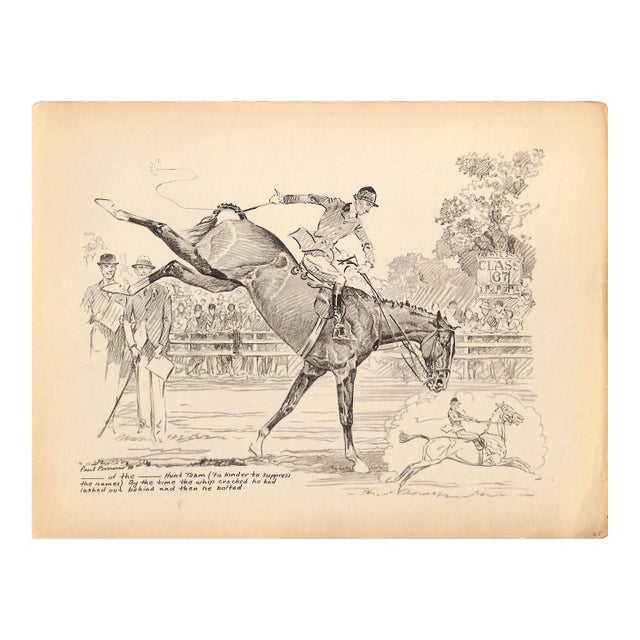 ___ of the ___ Hunt Team ('Tis Kinder to Supress the Names) Paul Brown 1933 Reproduction For Sale