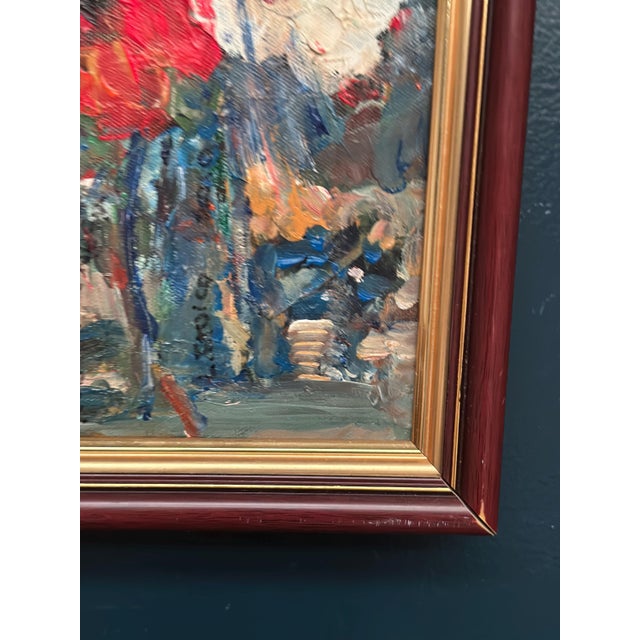 L. Stokes, Red Poppies and White Blossoms, 1960s, Oil Painting on Canvas, Framed For Sale - Image 13 of 18