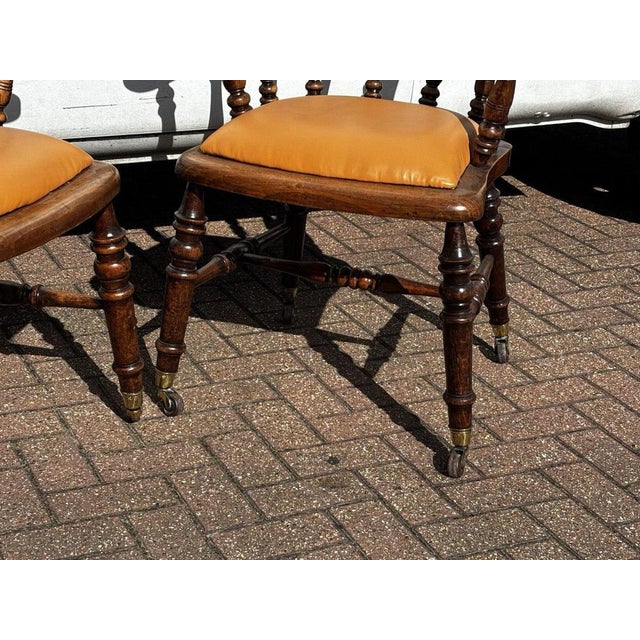 Victorian Library Armchairs, Set of 2 For Sale - Image 6 of 8