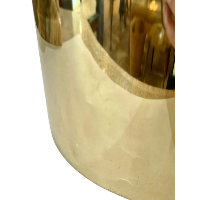 Vintage French Brass Art Deco Style Brass Finish Top Hat Ice Champagne Bucket Cooler For Sale - Image 13 of 17