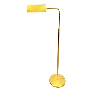 Adjustable Floor Lamp in Brass, 1970s For Sale