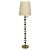Brown Mid-Century Floor Lamp with Wood and Brass Stem For Sale - Image 8 of 8