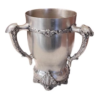 Stag Horn Three Handle Trophy Vessel/ Ice Bucket For Sale