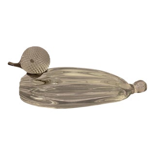 Large 1960s Italian Crystal Duck Decoy by Licio Zanetti For Sale