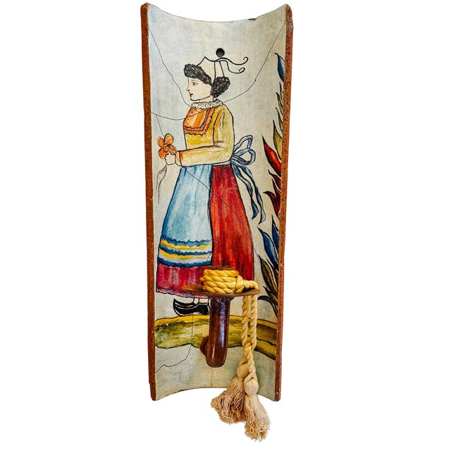 1980s French Provincial Terracotta Tile Candle Sconces With Breton Folk Figures - A Pair For Sale - Image 15 of 16