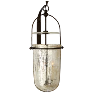 Chapman & Myers for Visual Comfort Signature Lorford Medium Sconce in Aged Iron with Antiqued Mercury Glass