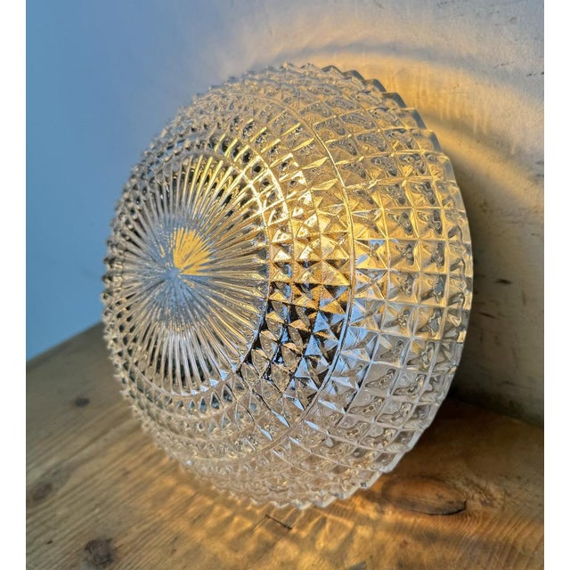 Vintage Glass Ceiling Light, 1970s For Sale - Image 15 of 18