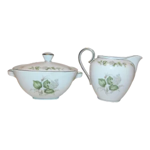 Mid 20th Century Franconia "Summer Bloom" Sugar & Creamer - a Pair