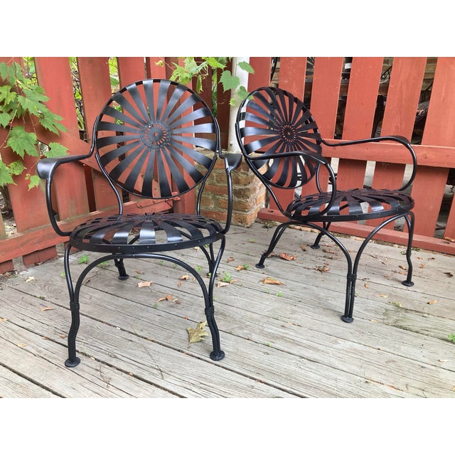 Francois Carre Petite Patio Loungers - Set of 2, Attributed For Sale In Atlanta - Image 6 of 12