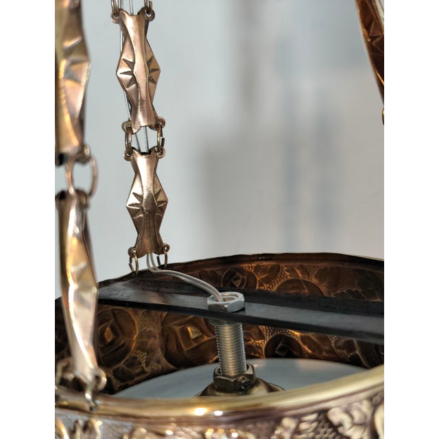 Art Nouveau Pendant Lamp, Spain, 1930s For Sale - Image 4 of 17