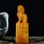 1970s Vintage Chinese Carved Yellow Stone Seal With Guardian Lion Finial For Sale - Image 5 of 9