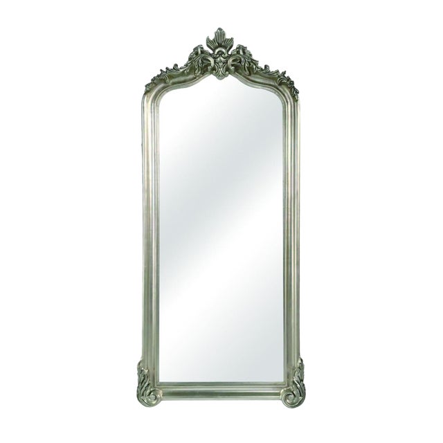 Blenheim Silver Arched Crown Full Length Floor Mirror