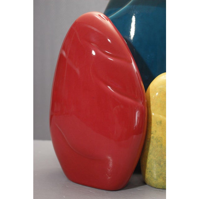 Large Pebble Ceramic Table Lamp by François Chatain, France, 1990s For Sale - Image 10 of 14