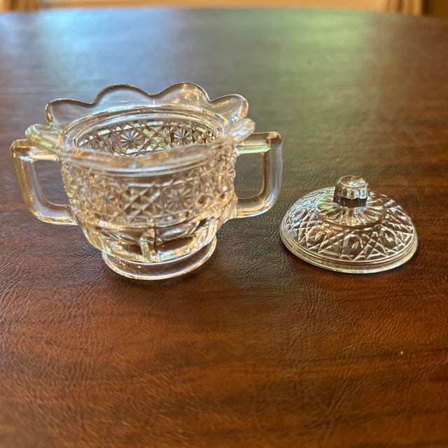 Glass Vintage Mini Crystal Creamer For Sale - Image 7 of 12