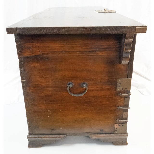 Early 20th Century Decorative Asian Korean Tansu Fall Front Chest For Sale In New York - Image 6 of 13