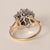 Vintage 14k Two Tone Gold 1 Carat Diamond Cluster Cocktail Ring, Size 8 For Sale - Image 4 of 4