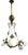 Antique Brass and Glass 7-Light Chandelier from H. Luppens Bruxelles, 1920s For Sale