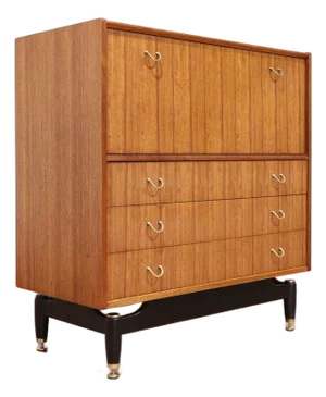 Mid Century Modern Vintage Teak Dresser Bar Cart Cocktail Cabinet by G Plan