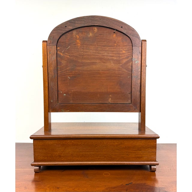 Wood Antique Mahogany Tabletop Dresser Top Vanity / Gentleman’s Shaving Mirror For Sale - Image 7 of 12