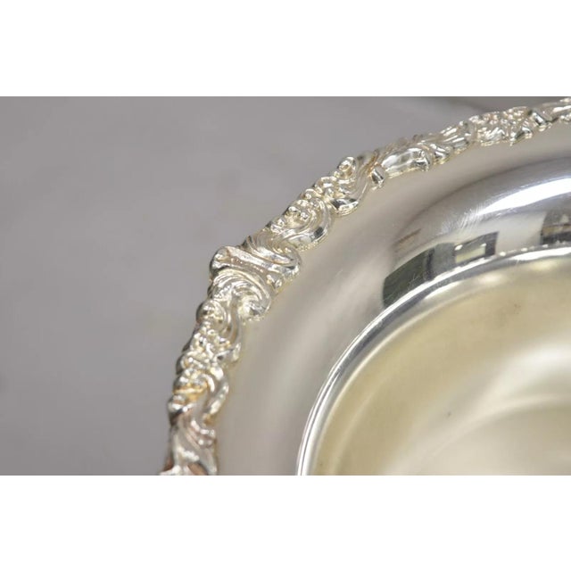 Late 20th Century Sheridan Victorian Bulbous Silver Plated Champagne Chiller Ice Bucket Engraved For Sale - Image 4 of 12