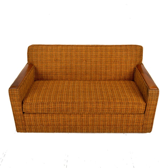 1960s Mid Century Modern Kroehler Tweed Loveseat Sleeper Sofa Chairish