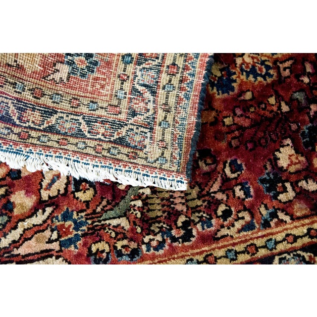 Textile Early 20th Century Persian Sarouk Rug For Sale - Image 7 of 12