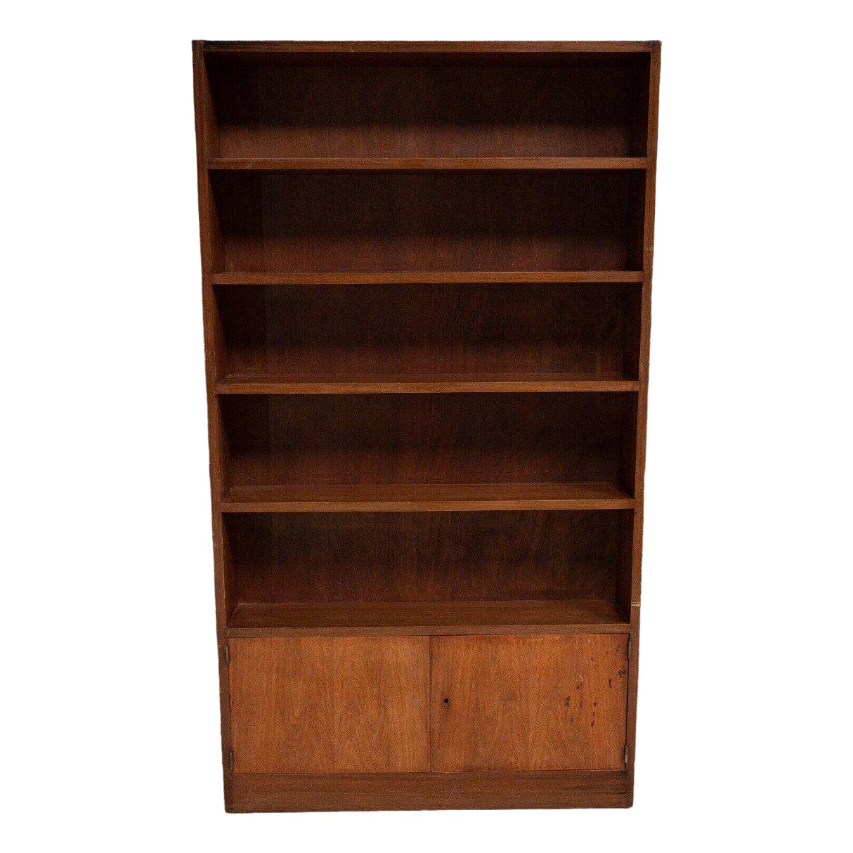 Art Deco Bookcase with Two Doors Five Niches Oak Veneer, 1930s Chairish