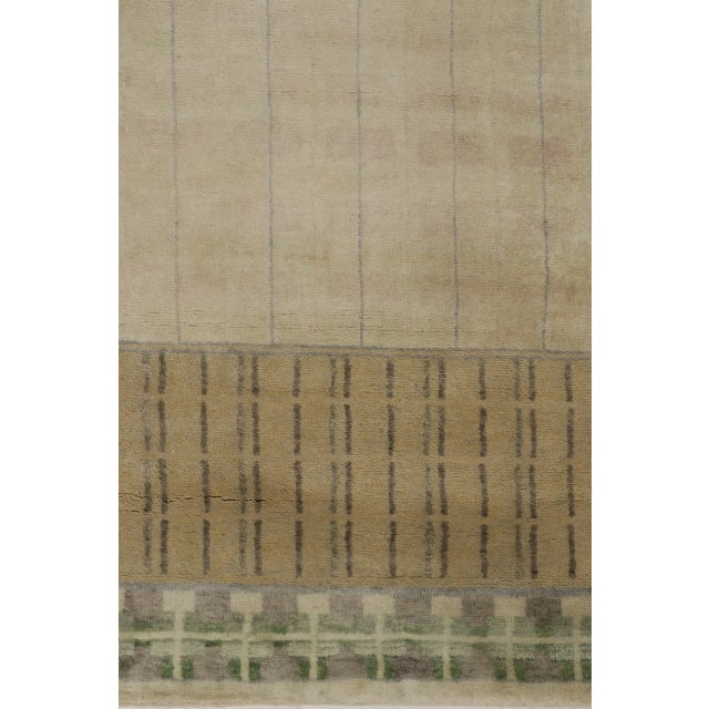 2020s Contemporary Art Deco Style Geometric Beige Wool Rug by Rug & Kilim, India For Sale - Image 5 of 11