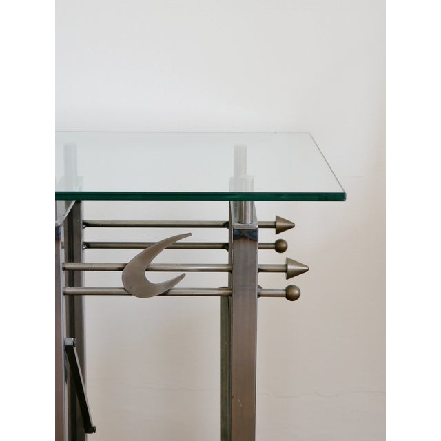 Postmodern Postmodern Glass Side Table, 1990s For Sale - Image 3 of 8