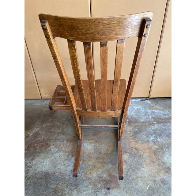 Rare Antique Chittenden & Eastman "Square Brand" Oak Sewing Rocker – C. 1910 For Sale In Los Angeles - Image 6 of 6