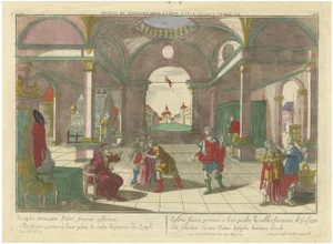 Probst, Joseph's Robe Shown to Jacob, 1770, Hand-Colored Print