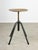 Mid-Century Industrial Italian Black Metal and Plywood Swivel Stool, 1950s For Sale - Image 6 of 12