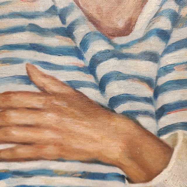 2000 - 2009 Handsome Man Oil on Canvas Portrait Painting For Sale - Image 5 of 6