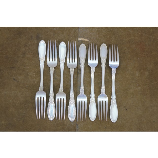Mid 20th Century Mid 20th Century Towle "Old Mirror" Baroque Sterling Silver Flatware Service - 40 pcs For Sale - Image 5 of 16