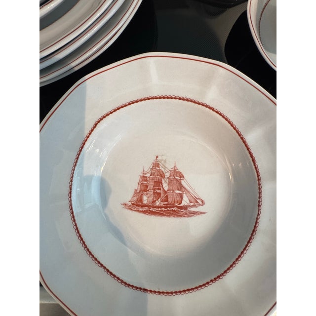 Ceramic Late 20th Century Wedgwood Flying Cloud Ann McKim Georgetown Collection England - Set of 21 For Sale - Image 7 of 12