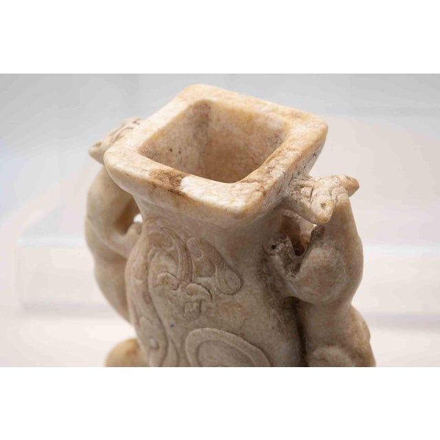 Chinese Carved Hardstone Mythical Beast Censer - Archaic "Scholar's Object" Style For Sale In Denver - Image 6 of 6