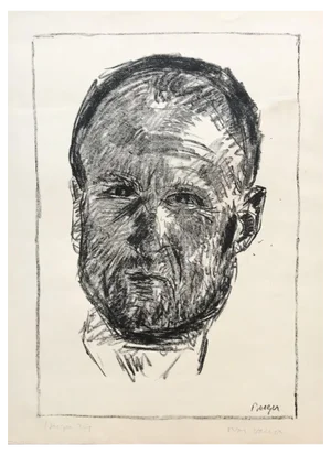 Hans Berger, Portrait d'homme, 1929, Pastel on Paper