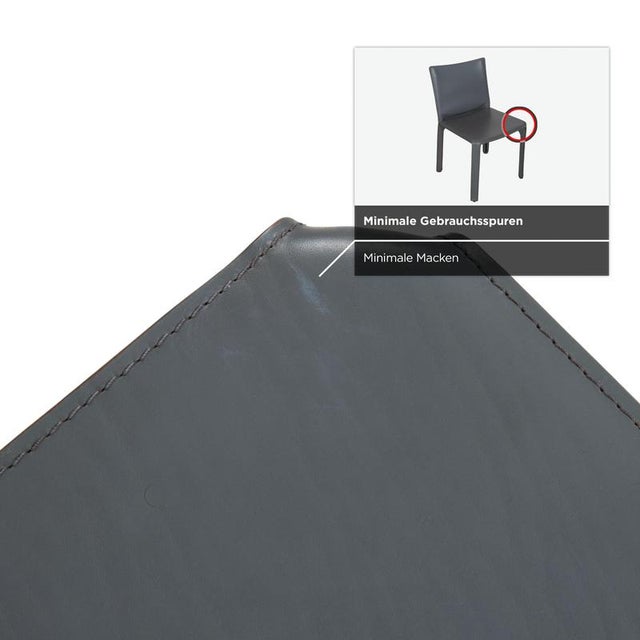 CAB 413 Chairs in Grey Leather by Mario Bellini for Cassina, Set of 4 For Sale - Image 13 of 18