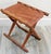Vintage Danish Modern "Guldhøj" Teak Cognac Leather Folding Stool Poul Hundevad For Sale In Miami - Image 6 of 9