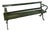 Vintage Hudson Valley Cast Iron Base Wood Railroad Bench Flip Back For Sale