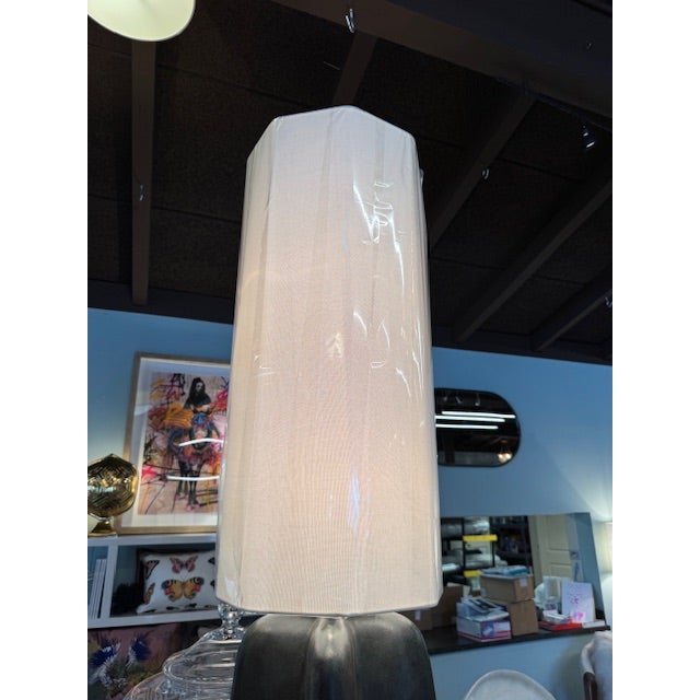 Visual Comfort Alessio Medium Floor Lamp. Aged iron with Linen Shade in octagonal shape. Kelly Wearstler Designed. A true...