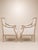 Pair of Louis XVI style bergère armchairs in solid carved beechwood, likely a 20th-century reproduction in the...